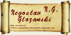 Negoslav Gložanski vizit kartica